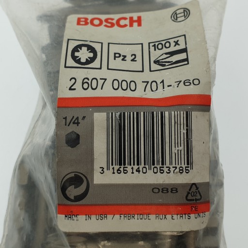 BOSCH PZ2 / 50 BIT EXTRA TVRDÉ HROTY Vyrobené v USA