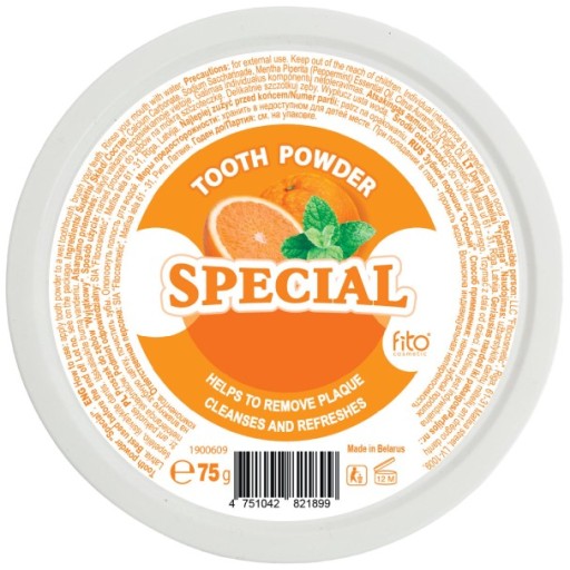 Fitokosmetik špeciálny prášok na čistenie zubov pomaranč 75 g