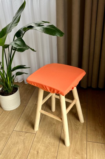 Štvorcový vankúš na taburetku 30x30 ORANŽOVÁ
