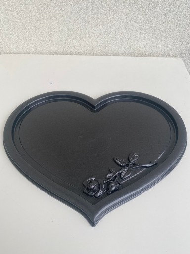 STOJAN NA SRDCE NA SVIEČKU 37cm grafit