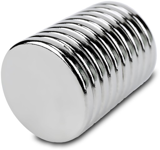 SILNÝ VALEC NEODYMIOVÝ MAGNET 15x2 mm, okrúhly, Sensei - 10 ks.
