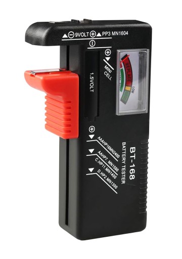 ANALOGOVÝ TESTER BATERIE METER LCD VOLTMETER AA AAA C D 9V