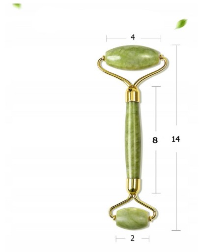 JADE ROLLER NA MASÁŽ TVÁRE S OLEJOM, KRÉMOM, SÉROM, PRAVÝM KAMEŇOM