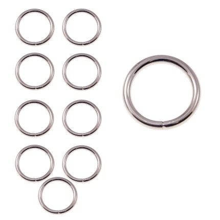 KOVOVÝ Prsteň 20 mm STRIEBORNÝ (10 ks)