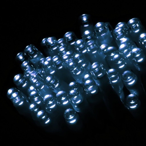 SOLÁRNE GARLANDOVÉ LAMPY 100 LED ZÁHRADNÉ solárne 12m STUDENÉ BIELE