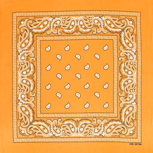Bandana bandana bandana žltá paisley šatka