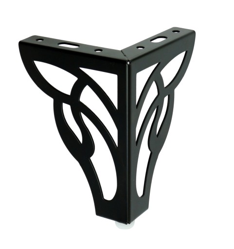 Nábytková noha KVET 13 cm, moderná, čierna