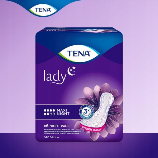 Tena Lady Maxi Night Specialized hygienické vložky 6 ks