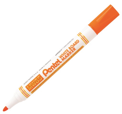Popisovač na tabule PENTEL MW85-F oranžový za sucha stierateľný