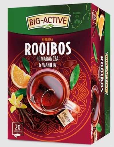 Big-Active Rooibos Čaj Pomaranč Vanilka 20 t