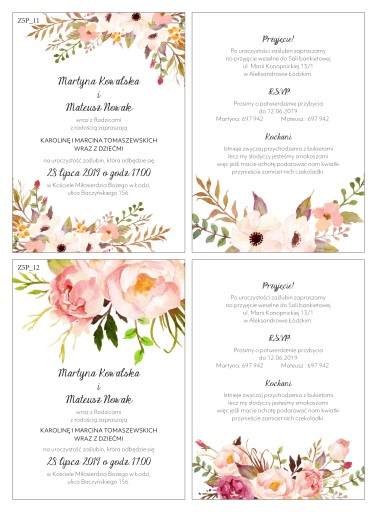 Zbierka pozvánok Mia Flowers Personalization Z5P