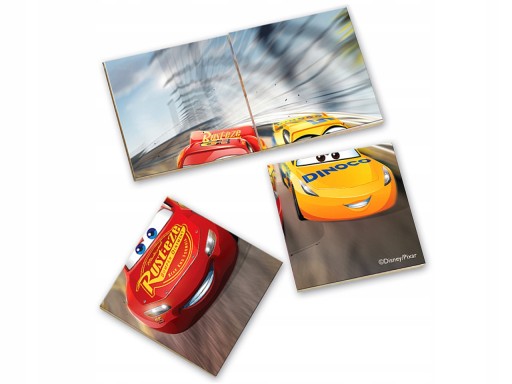 PLAYME Drevené PUZZLE kocky Disney CARS 3 CARS