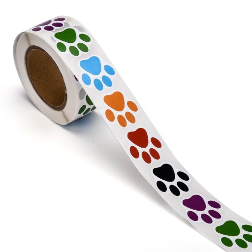 Dekoratívne nálepky Nálepka so psou labkou Scrapbooking so psou labkou 2,5cm 50ks