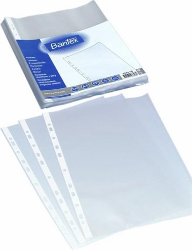 Prebal, obal na dokumenty BANTEX A4 100 ks.