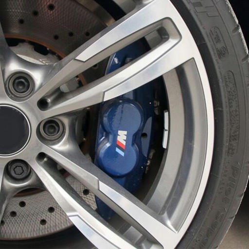 BMW M brzdové strmene biela nálepka