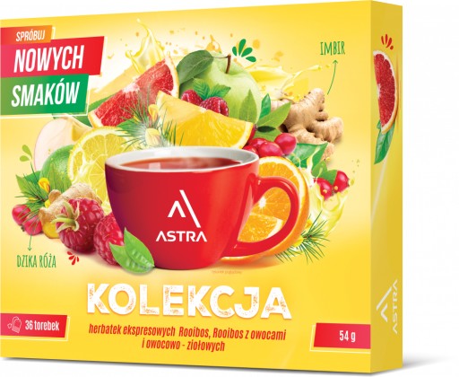Sada čajových vrecúšok Astra, 6 príchutí, 36 ks