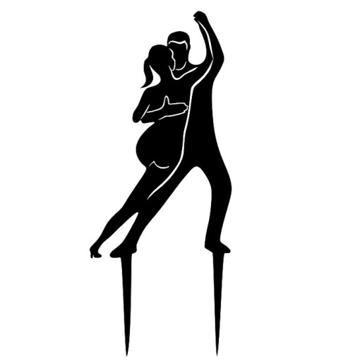 Kizomba Sensual Dance Topper Couple Dancing Dancers Black Plexi
