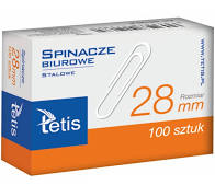 Sponka na papier 28mm Tetis guľatá GS140-B