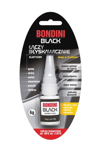 Lepidlo BLACK 6g - čierne BONDINI