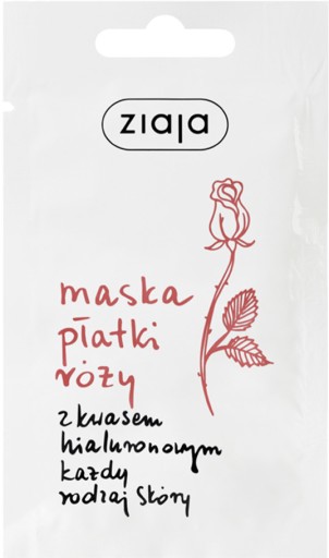 ZIAJA Maska s kyselinou hyalurónovou Okvetné lístky ruží 7ml