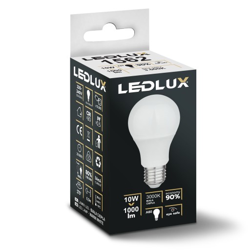 E27 LED žiarovka 10W = 100W SMD 3000K teplá Premium LEDLUX nebliká