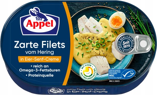 SLEDE FILETKY HORČIČNÁ OMÁČKA VAJECKO 200g APPEL