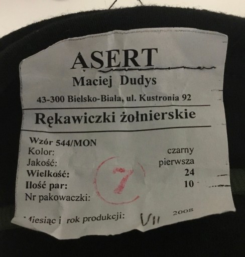 RUKAVICE VOJENSKÉ RUKAVICE PO BLACK NOVÝ ročník 24