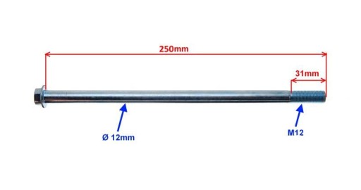 Predná náprava fi12x250 CPI GTX50, GTX125