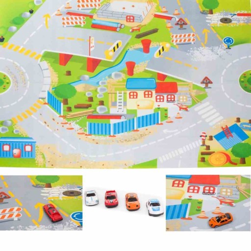 Podložka pre deti s autami 120x80