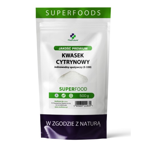 POTRAVINÁRSKA KYSELINA CITRÓNOVÁ E330 500g