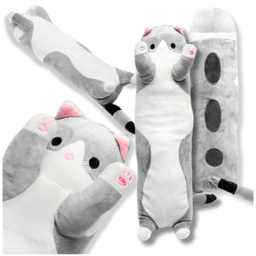 HRAČKY PRE DETI MEDVEĎOV MASKOT Mačka MAČKA MAČIČKA DLHÝ DARČEKOVÝ VANKÚŠEK