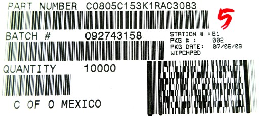 Keramika 0,015UF 15nF 100V 20% 1000ks.