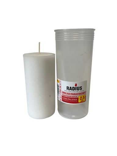 Parafínová vložka do sviečky W-3 14cm do 60h 1 ks.