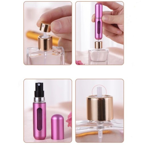 ATOMIZER PARFUME ATOMIZER Fľaštička s dávkovačom parfumov 5 ml čierna