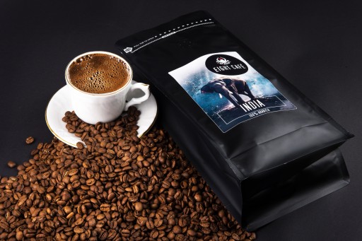Čerstvo pražené kávové zrná 100% Arabica India 50G pre kávovar na espresso