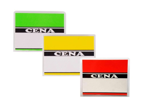 CENA LAMINOVANÉ MALÉ CENY LAMPY LAMINOVANÉ MALÉ 4,7x6cm A7 (50) ČERVENÝ PLAST