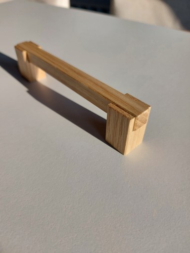 Dubová nábytková úchytka Zábradlie, dĺžka 116mm, šírka 96mm