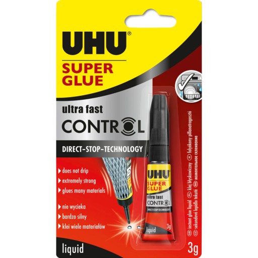 Silné univerzálne lepidlo UHU Super Glue Control 3g