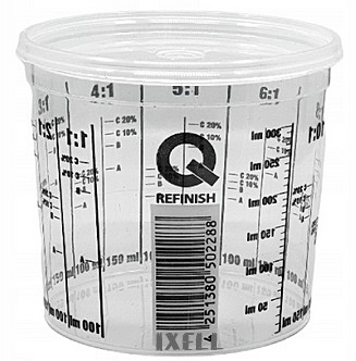 Q 550 ml hrnček NA MIEŠANIE FARBY S viečkom 2196