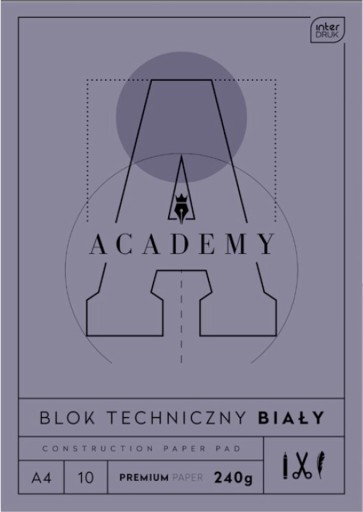 AKADÉMIA TECHNICKÝ BLOK BIELY PAPIER A4 240g-1724