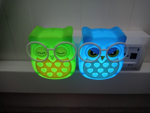 Led detská nočná lampa sova