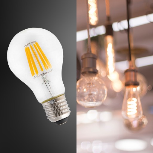 DEKORATÍVNA LED ŽIAROVKA FILAMENTOVÁ 6W = 60W A60 E27 EDISON VINTAGE RETRO