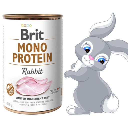 BRIT MONO PROTEIN RABBIT mokré krmivo králik 400g
