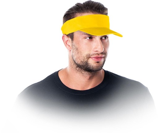 Ochranný šilt 100% bavlna žltá otvorená čiapka