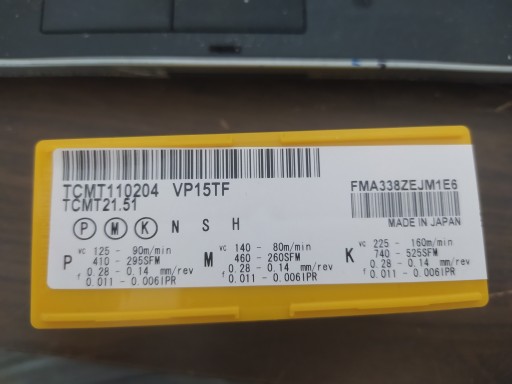 Vymeniteľné doštičky TCMT 110204 VP15TF DIA EDGE