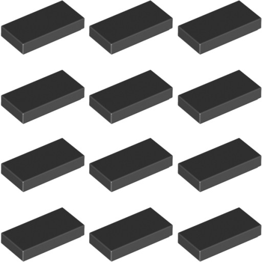 LEGO dlaždice 1x2 čierna 306926 3069b - 12ks
