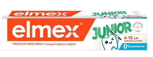 ELMEX JUNIOR ZUBNÁ PASTA PRE DETI 6-12 rokov PROTI ZUBNÉMU KAZU 75ml