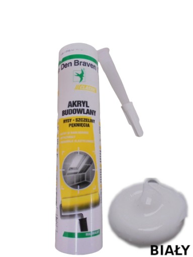 Pretierateľný stavebný akryl Den Braven biely 280ml
