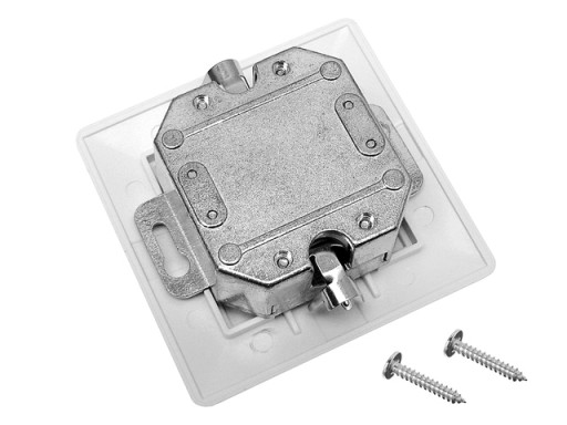 Zásuvka 2x RJ45/8P8C cat.5E STP tienené zapustené uhlové LSA kontakty