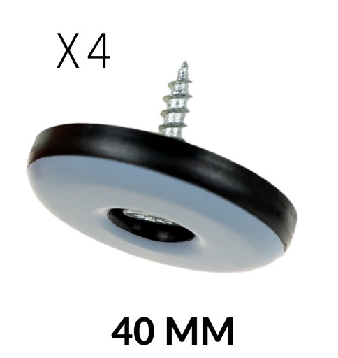 4x teflónové podložky na nábytkové skrutky priemer 40mm